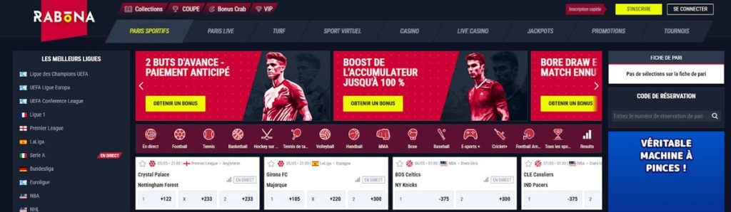 Rabona Casino paris sportifs